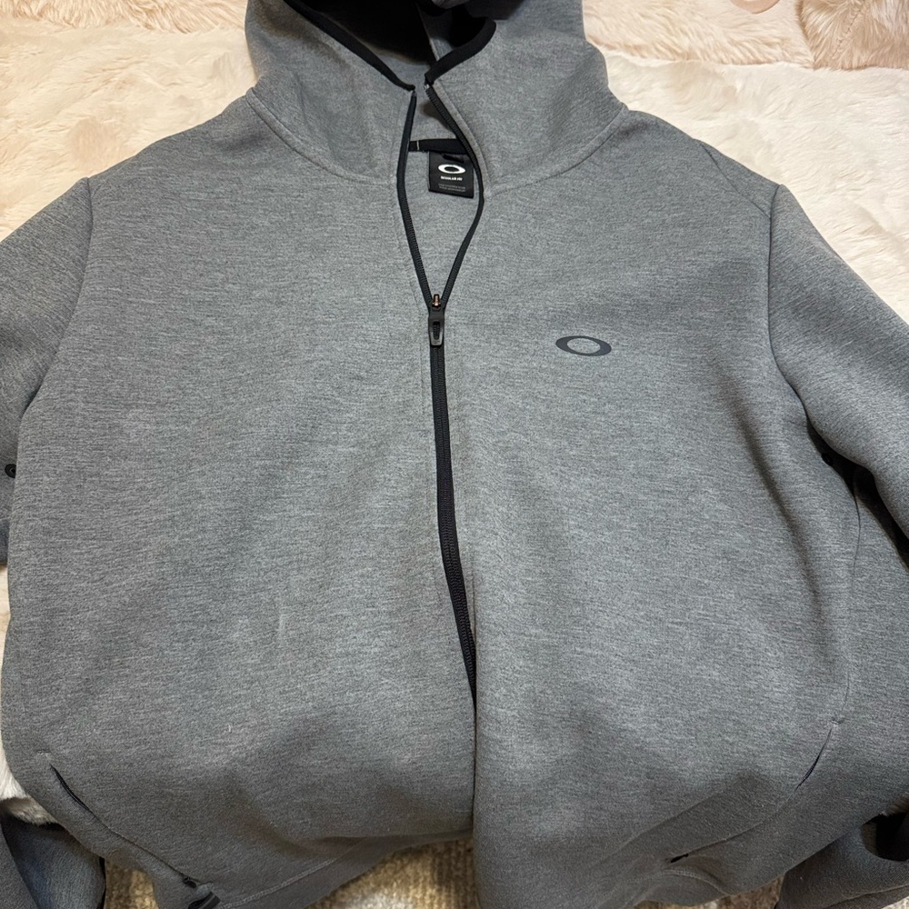 Oakley Dark Gray Zip-Up Hoodie